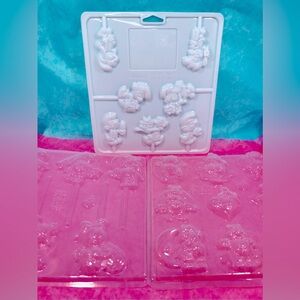 3 Lollipop/Candy Molds - 1 SMURF + 2 CARE BEARS